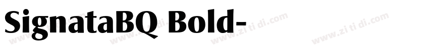 SignataBQ Bold字体转换